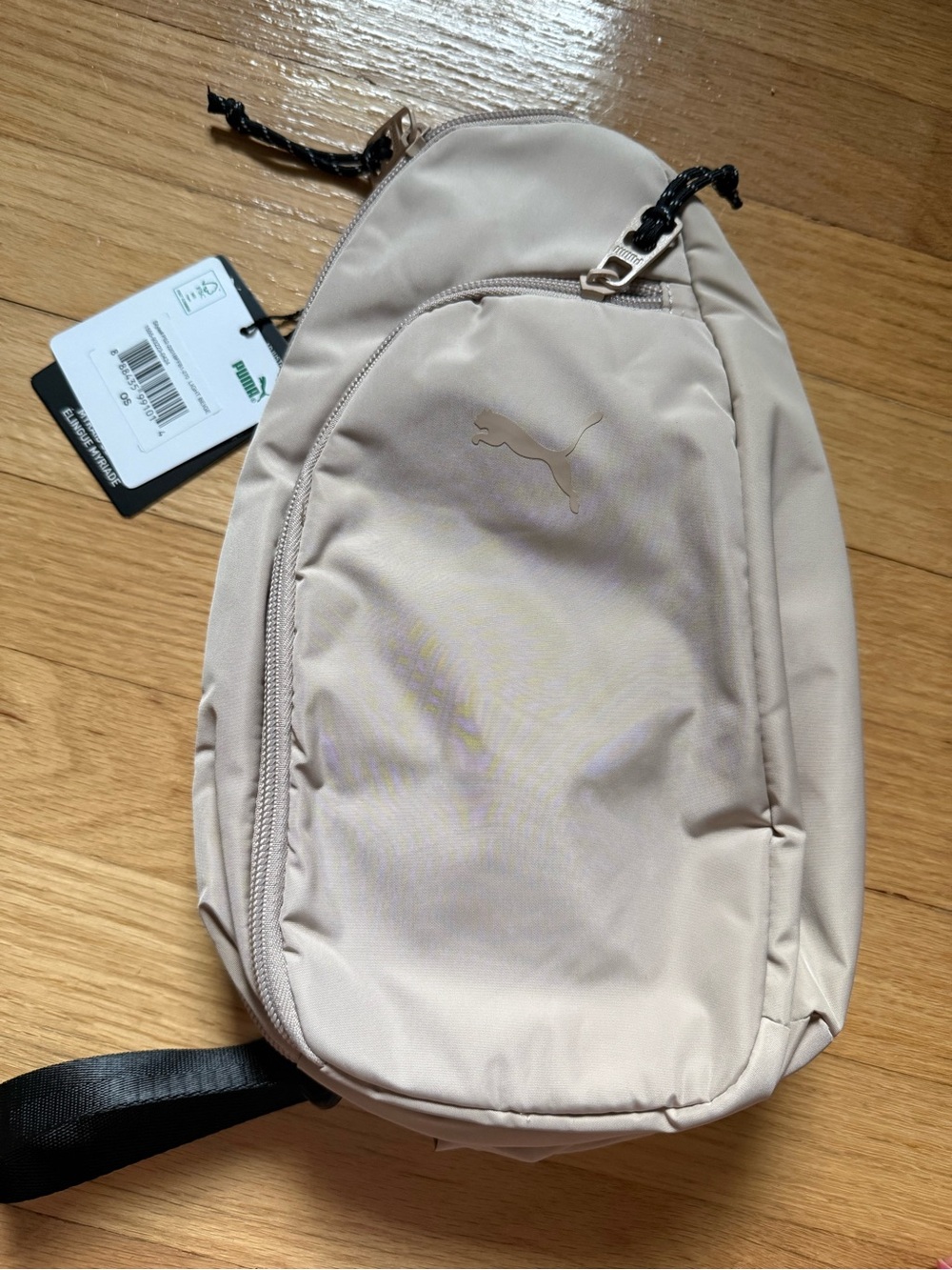 Puma Beige Crossbody Sling Bag with Subtle Logo